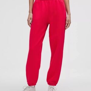NWT Women's Lululemon Scuba Red Glow Jogger Pants